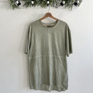 Elwood Washed Green Patch Short Sleeve Baggy Casual T-shirt Size L